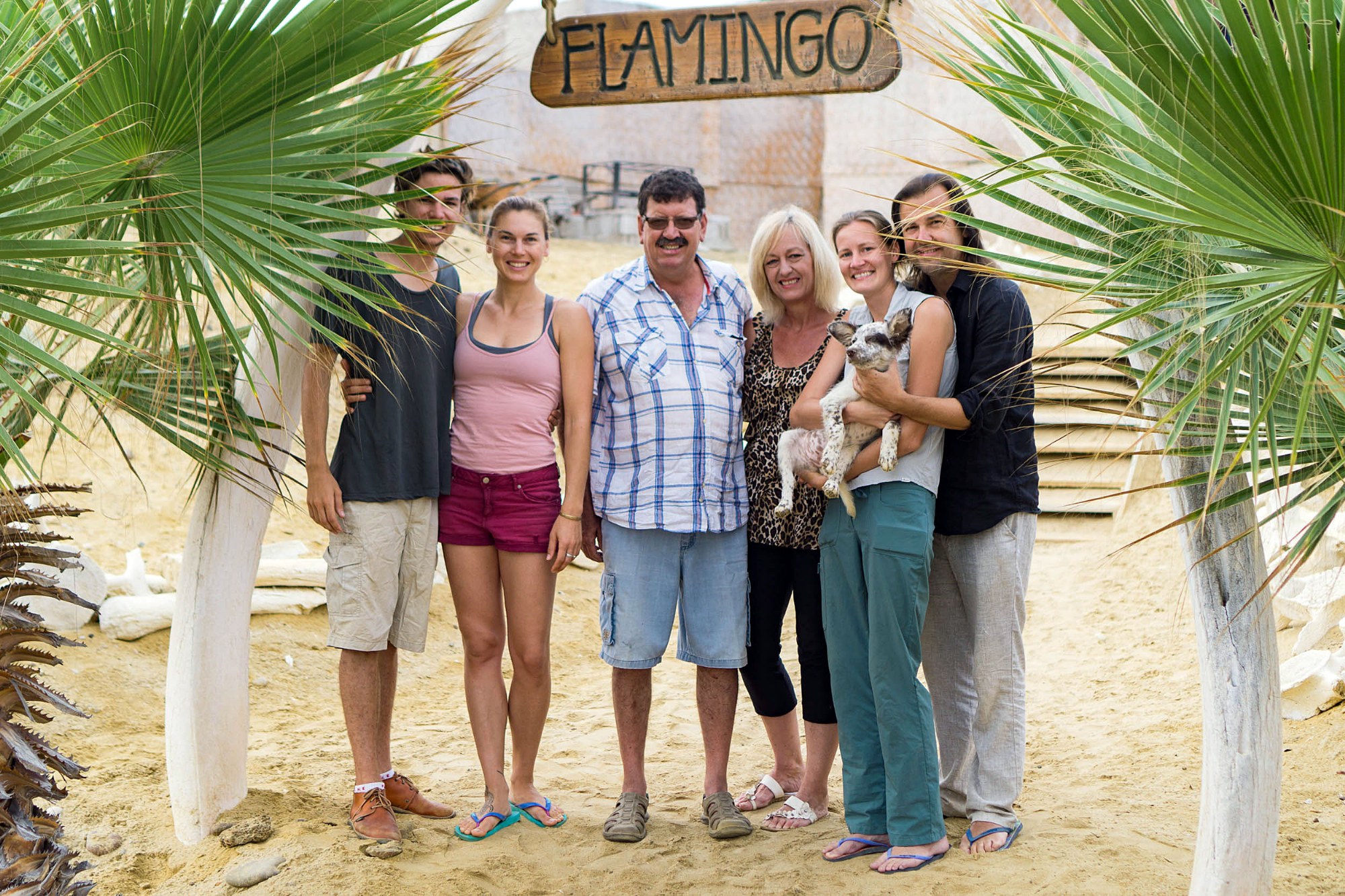 Gemeinsam an der Flamingo Lodge