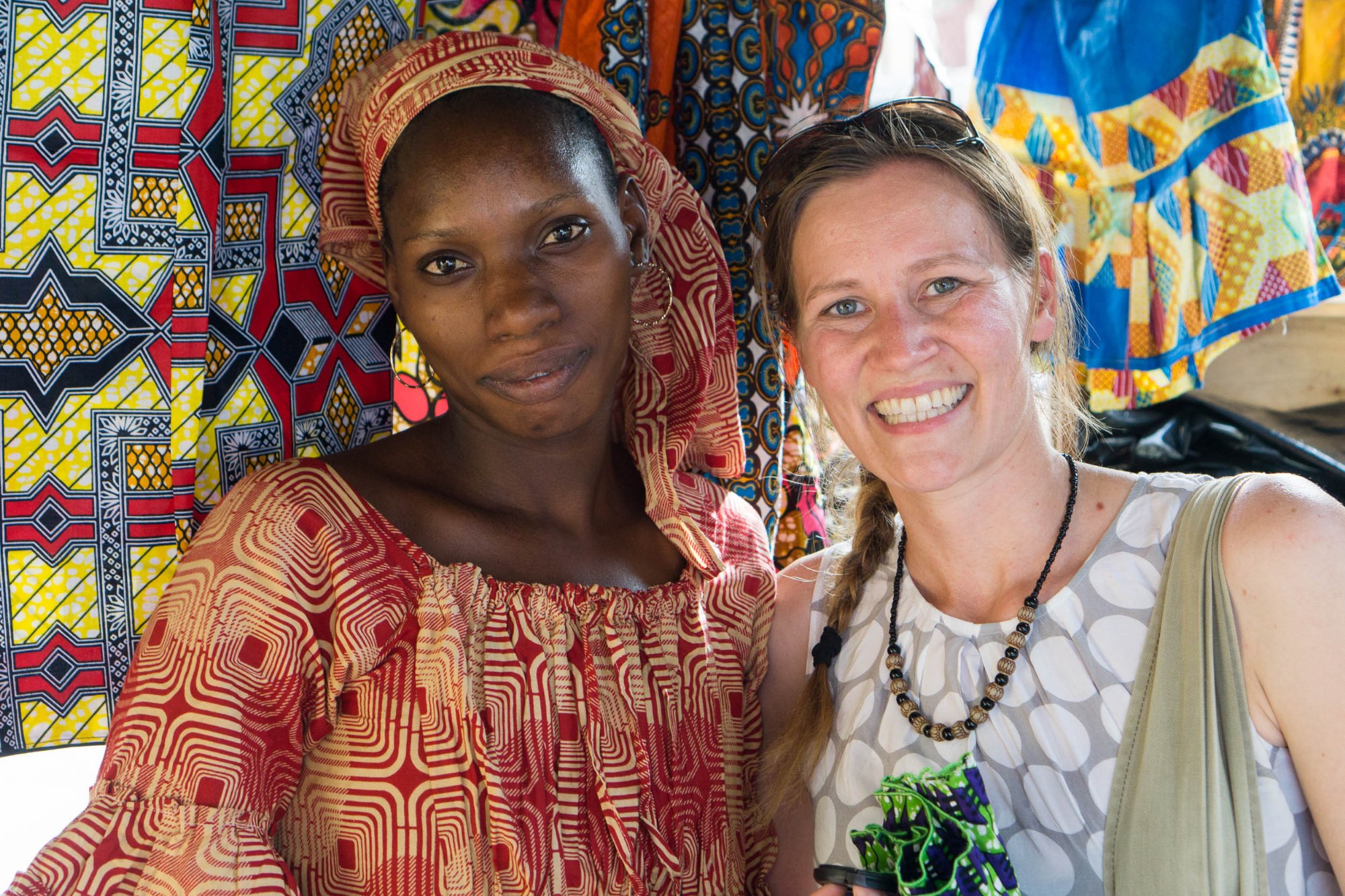 Svenja auf dem Markt in Bamako