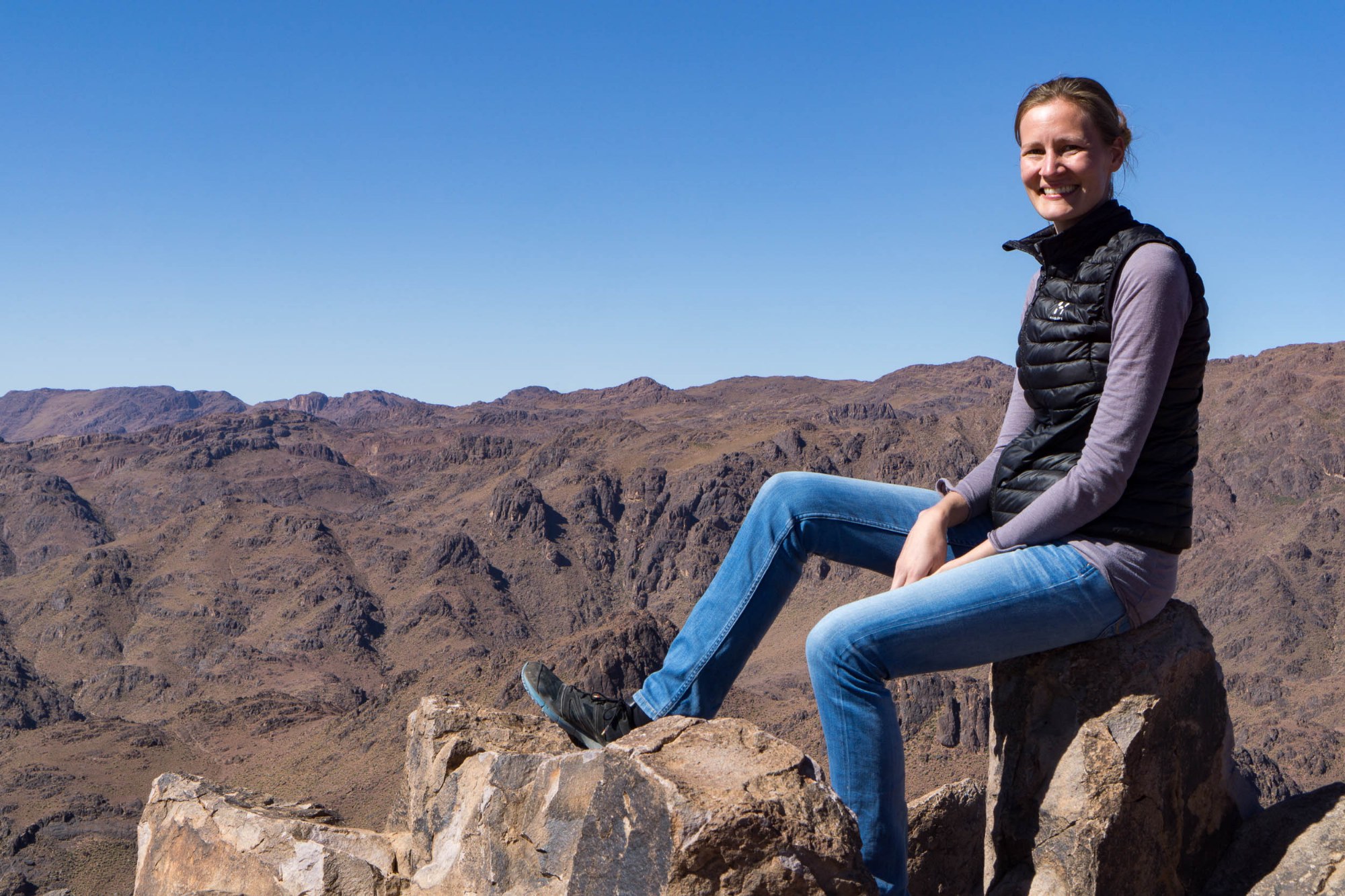 Svenja über der Schlucht