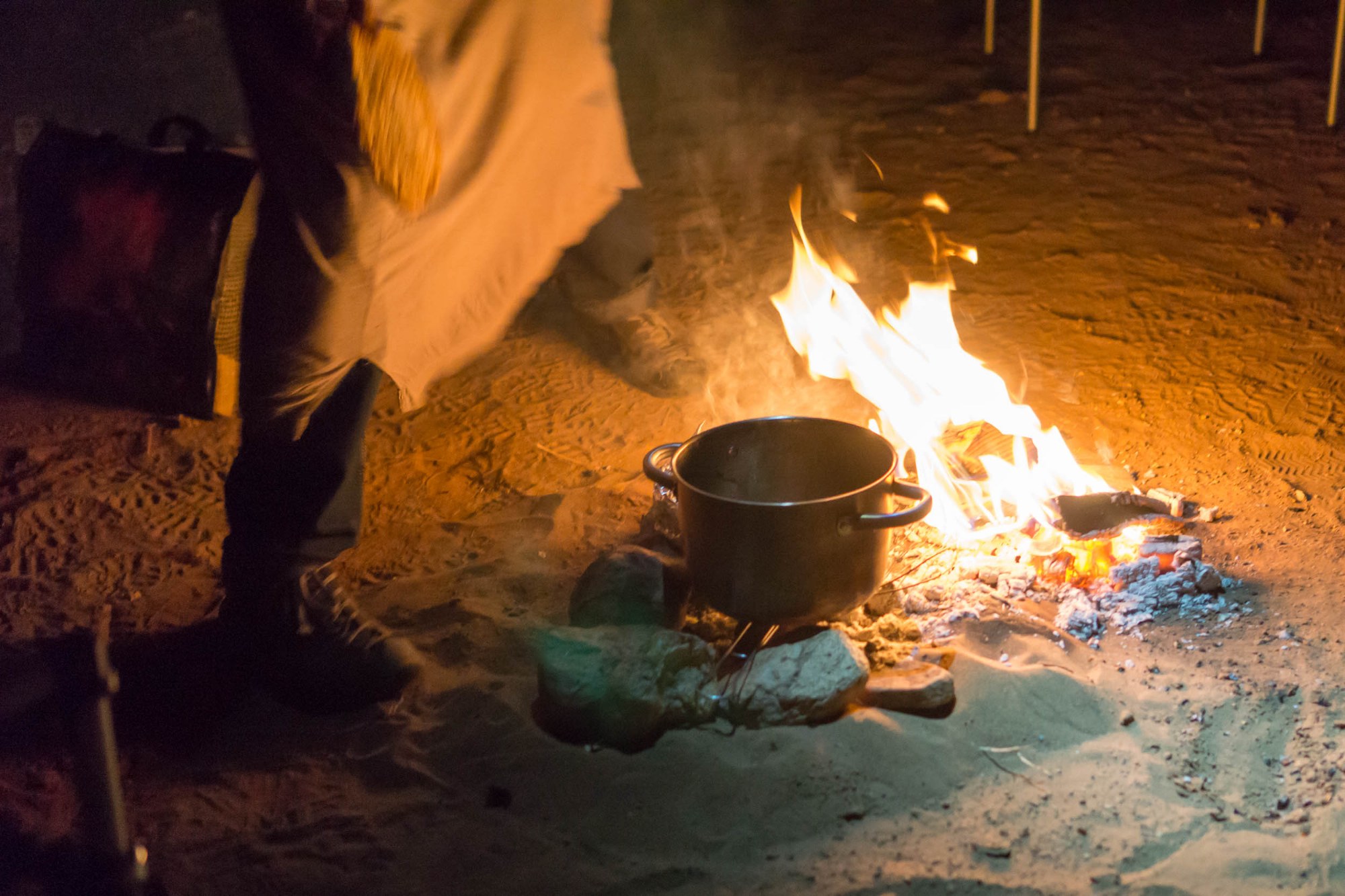 Kochen am offenen Feuer