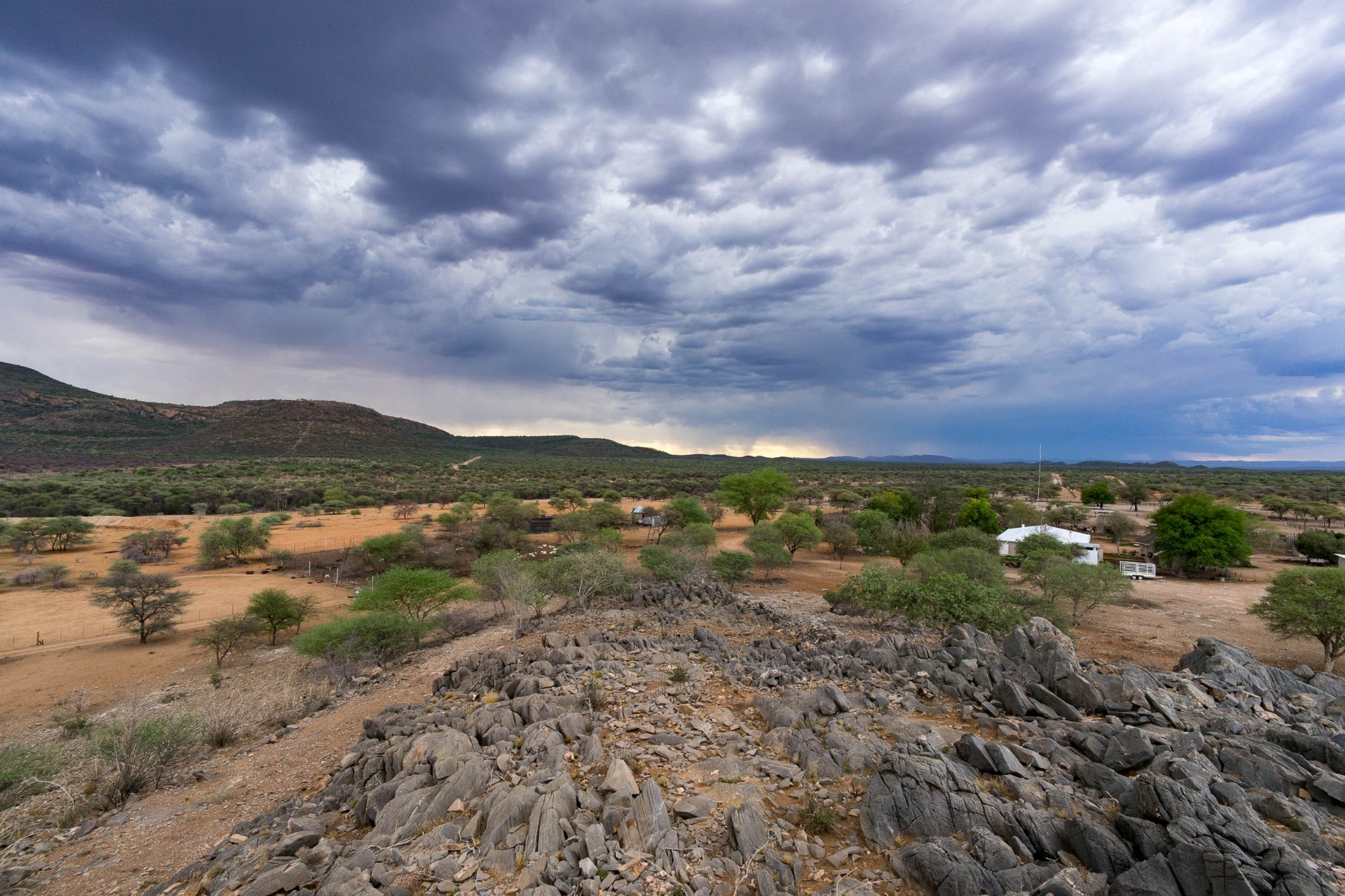 Die Landschaft rund um die Farm