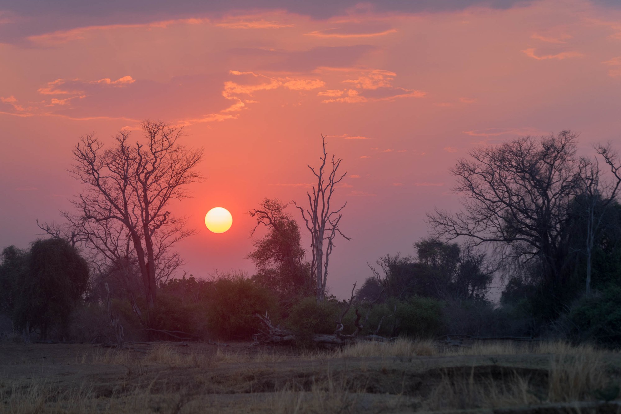 Sonnenuntergang über Luangwa