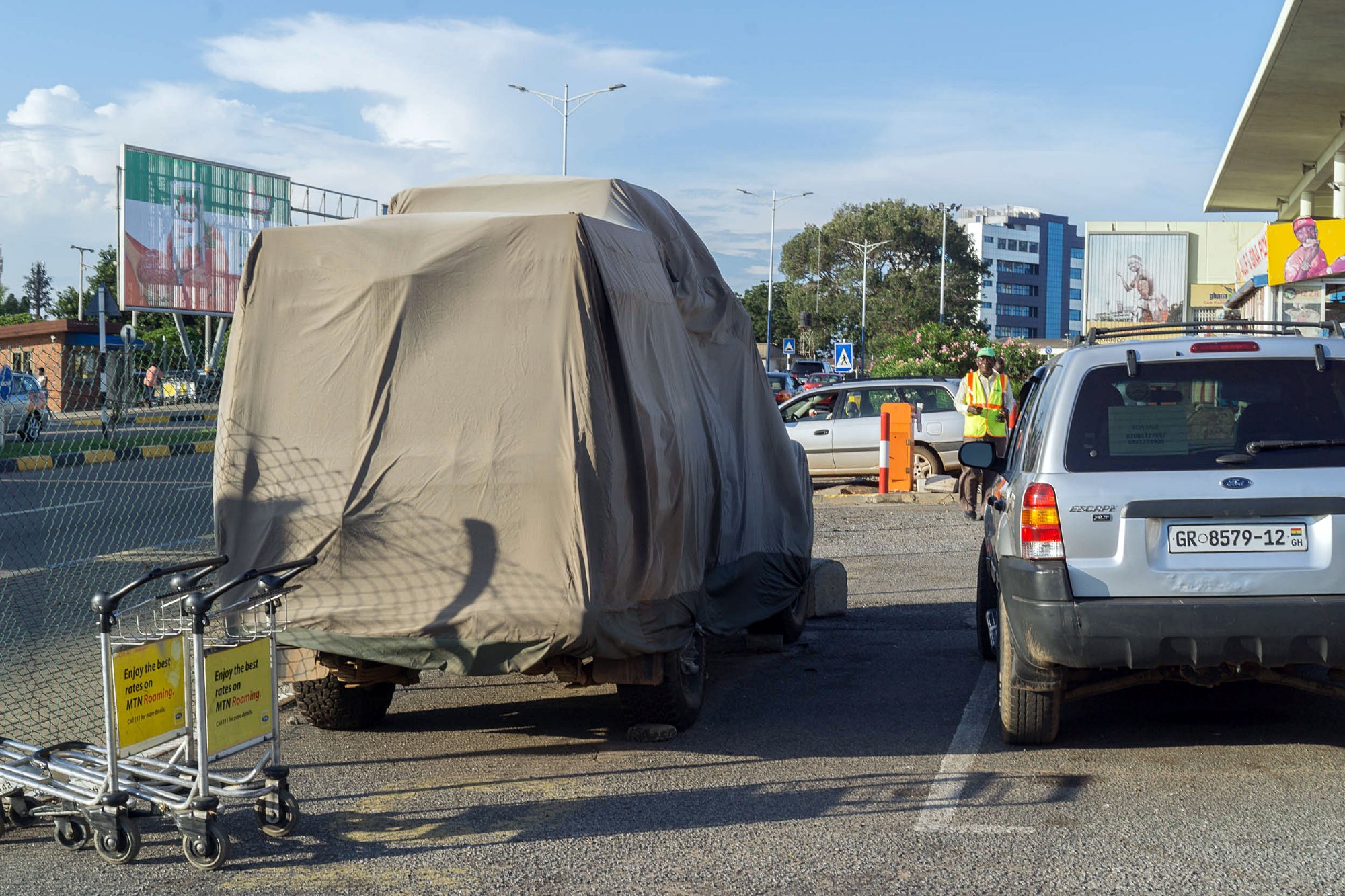 Das Buschtaxi am Flughafen Accra